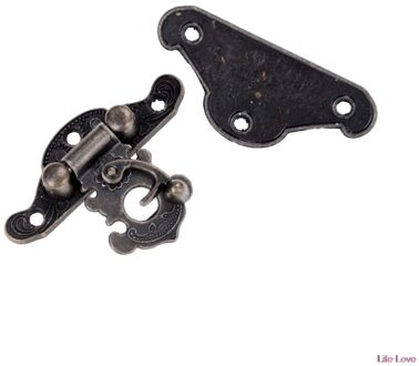 1Pc 38*28 Mm Antieke Bronzen Sieraden Houten Doos Hasps Lade Vergrendelingen Decoratieve Messing Koffers Hasp Klink Gesp sluiting