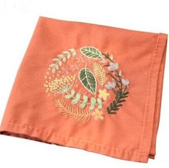 1pc 38*38cm Vrouwen Zakdoek Bloemen Borduren DIY Handwerk Arts Materiaal Tas Cadeau voor Mannen En Vrouwen 5