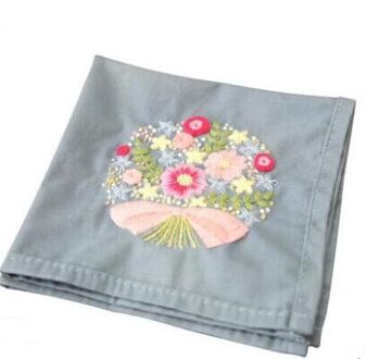 1pc 38*38cm Vrouwen Zakdoek Bloemen Borduren DIY Handwerk Arts Materiaal Tas Cadeau voor Mannen En Vrouwen