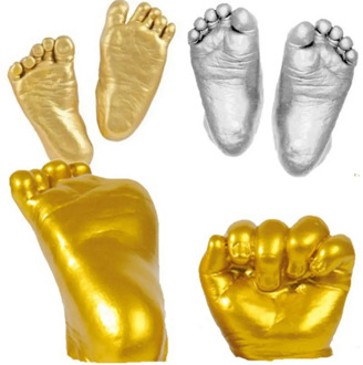 1PC 3D Hand & Foot Print Mold Powder Plaster Casting Kit Handprint Footprint Keepsake Gift Baby GrowthMemorial Baby BirthdayGift