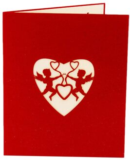 1Pc 3D Hartvorm Wenskaarten Romantische Liefde Zegen Kaarten Chic Cards
