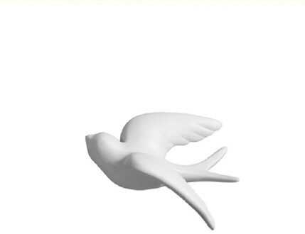 1Pc 3D Keramische Vogels Muurschilderingen Muursticker Opknoping Europese Decoraties Ambachten Thuis Woonkamer Decor Ornamenten P7Ding links / Klein