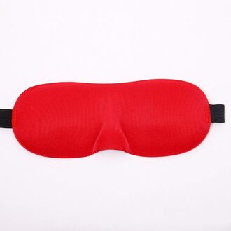 1Pc 3D Oogmasker Zachte Spons Gewatteerde Reizen Slapen Natuurlijke Cover Blindfold Sleep Aid Vrouwen Mannen Zachte Draagbare Reizen ooglap rood