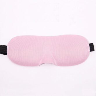 1Pc 3D Oogmasker Zachte Spons Gewatteerde Reizen Slapen Natuurlijke Cover Blindfold Sleep Aid Vrouwen Mannen Zachte Draagbare Reizen ooglap roze