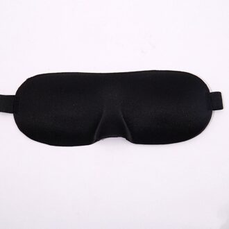 1Pc 3D Oogmasker Zachte Spons Gewatteerde Reizen Slapen Natuurlijke Cover Blindfold Sleep Aid Vrouwen Mannen Zachte Draagbare Reizen ooglap zwart