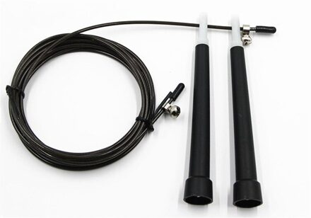 1Pc 3M Springtouwen Kabel Staal Verstelbare Snelle Speed Abs Handvat Springtouwen Training Sport Oefeningen Apparatuur Skipping touw 1stk zwart