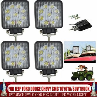 1pc 4 Inch Offroad LED Light Bar Flood Spot Combo Beam Spotlight 12/24V Voor Jeep ATV UAZ SUV 4x4 Truck Tractor LED Verlichting