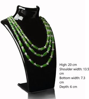 1Pc 4 Kleuren Acryl Mannequin Ketting Display Houder Hanger Oorbellen Versieren Tentoonstelling Display Stand Plank zwart