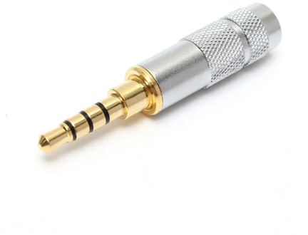 1PC 4 Pole 3.5mm Stereo Headphone Male Plug Jack Audio Solders Connector