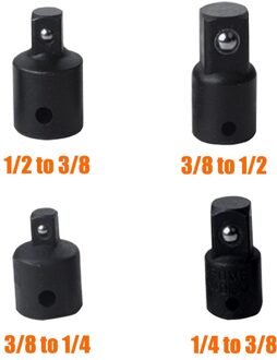 1Pc/4 Stuks 1/4 3/8 1/2 Drive Socket Adapter Converter Reducer Air Impact Craftsman Dopsleutel Adapter Hand gereedschap Set