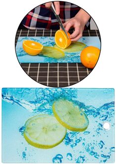 1Pc 40X30Cm Flexibele Non-stick Gehard Keuken Hakken Snijplank Gezonde Hittebestendige Shatter Resistant draagbare Mat Set citroen