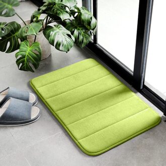 1Pc 40X60Cm Thuis Badmat Antislip Badkamer Tapijt Zacht Koraal Fleece Memory Foam Tapijt mat Keuken Wc Floor Decor groen
