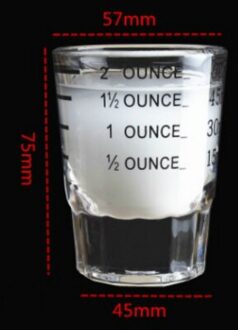 1Pc 45/60/90Ml Espresso Glas Met Kalibratie Koffie Cup Verdikte Glas Mini 1Oz Meten cups Shot Glas Wijn Bril zwart / 45ml