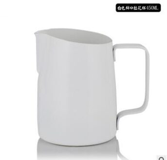 1pc 450ml koffie pot, Italië espresso koffie maker ambachten, latte, koffie melkschuim, roestvrij staal isolatie Cup Teflon wit-450ml