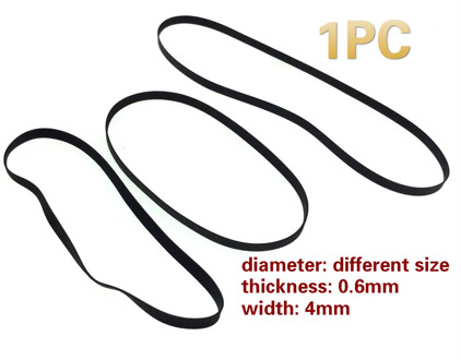 1pc 4mm width transmission rubber drive belt for walkman repeater cassette deck counter audio tape recorder