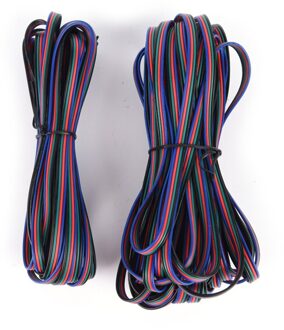 1Pc 5/10M 4pin Draad Kabel Rgb Wit Zwart Led Voor 3528 5050 Smd Rgb Led Strip 22AWG Lijn