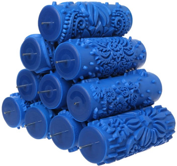 1pc 5" Embossed Paint Roller Sleeve Wall Texture Stencil Brush Pattern Decor Send Random