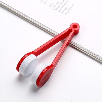 1Pc 5 Kleur Mini Microfiber Twee-Side Zonnebril Borstel Lenzenvloeistof Borstel Bril Wrijven Cleaner Bril Schoon tool Borstel rood