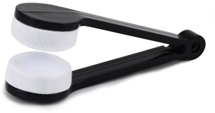 1Pc 5 Kleuren Mini Microfiber Twee-Side Zonnebril Borstel Lenzenvloeistof Borstel Bril Wrijven Cleaner Bril Clean Tool borstel zwart