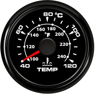 1Pc 52Mm 40 ~ 120 ℃ Water Temperatuur Meters 100-240 Fahrenheit Water Temp Meter M14x1.5 M16X1.5 verzenden Unit Voor Auto Vrachtwagens zwart BN