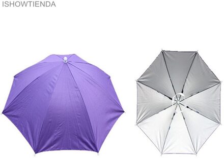 1pc 55cm Outdoor Opvouwbare Parasol Hoed Golf Vissen Camping Hoofddeksels Cap Hoofd Hoed Vrouw creatieve Buiten