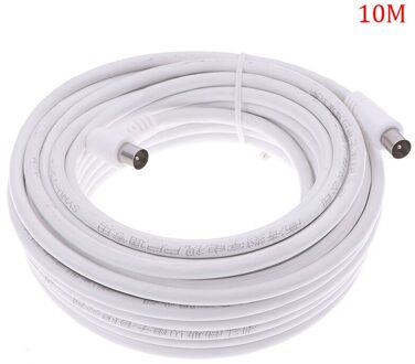 1Pc 5M/10M Pal Male Naar Male Tv Lead Afgeschermde Antenne Coax Kabel