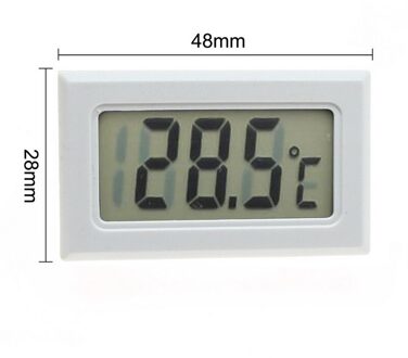 1Pc 5M Praktische Mini Thermometer Huishoudelijke Temperatuur Meter Digitale Lcd Display Gratis Bezorging wit zonder lijn