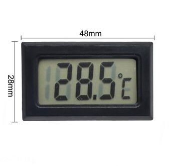 1Pc 5M Praktische Mini Thermometer Huishoudelijke Temperatuur Meter Digitale Lcd Display Gratis Bezorging zwart zonder lijn