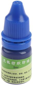 1Pc 5Ml Inkt Textiel Kleding Waterdicht Inkt Speciale Inkt Voor Studenten Kinderen Naam Stempel Afdrukken Op Kleding Wassen blauw