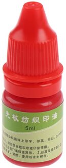 1Pc 5Ml Inkt Textiel Kleding Waterdicht Inkt Speciale Inkt Voor Studenten Kinderen Naam Stempel Afdrukken Op Kleding Wassen rood