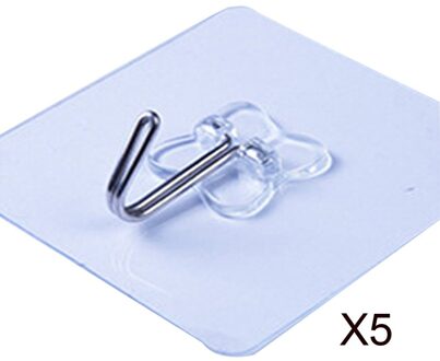 1Pc/5Pc/10Pc Sterke Transparante Zelfklevende Deur Muur Hanger Zuig Sucker Muur Haken Hanger voor Keuken Badkamer Accessoires 5stk
