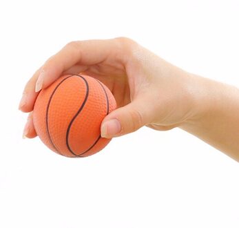 1Pc 6.3Cm Basketbal Oranje Hand Pols Oefening Stress Squeeze Soft Foam Bal Gezondheidszorg