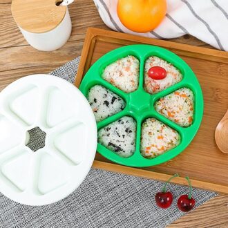 1Pc 6 Gaten Sushi Mold Onigiri Rijst Bal Bento Druk Maker Mold Diy Tools Utility Keuken Accessoires