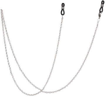 1Pc 60cm Glazen Riem Lenzenvloeistof Metalen Ketting Leesbril Cord Holder Neck Strap Touw Zonnebril accessoires wit