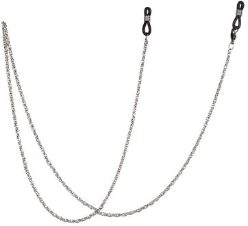 1Pc 60cm Glazen Riem Lenzenvloeistof Metalen Ketting Leesbril Cord Holder Neck Strap Touw Zonnebril accessoires zilver