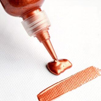 1Pc 60Ml Goud Verf Metallic Acryl Verf, waterdichte Niet Vervaagd Voor Beeldhouwwerken Coloring Diy Hand Kleding Geschilderd Graffiti Pigmenten CP