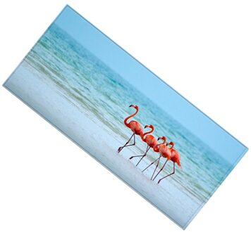 1Pc 60X40Cm Flamingo Beach Gedrukt Deurmat Antislip Wasbare Hal Keuken Mat