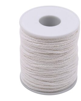 1Pc 61M Katoen Gevlochten Kaarsenlont Core Spool Non-Rook Diy Olie Lampen Kaarsen Supplies Rookloze Wax puur Katoen Core