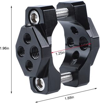 1Pc 7-32Mm Motorfiets Stent Bracket Bumper Klem Auxiliary Spotlight Clip Licht Decoratie Wijziging Motorfiets Accessoires zwart