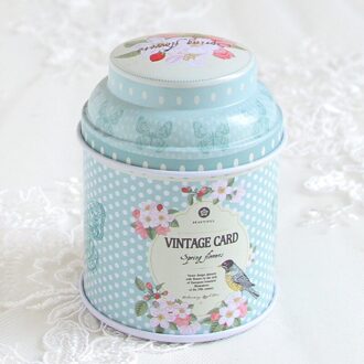 1Pc 7.6X5.7Cm Mini Snoep Blikken Dozen Kleine Metalen Tin Kan Bloemenprint Seal Pot Verpakking thee Container 01
