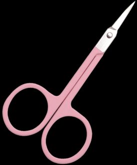 1Pc 8.6Cm Rubber En Plastic Wenkbrauw Trimmers Schoonheid Wenkbrauw Trimmers Wenkbrauw Schaar Makeup Beauty Tools Nail Gereedschap roze