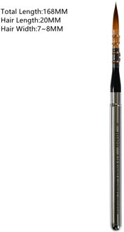 1Pc 874 Ronde Kolinsky Imitatie Haar Rinsin Handvat Aquarel Acryl Kunstenaar Art Tool Supplies Kwast Size8