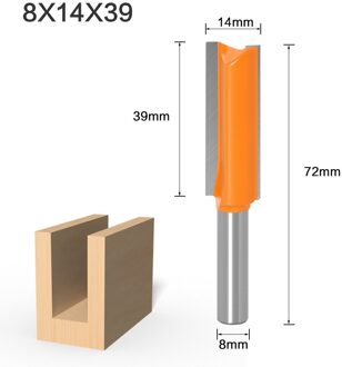 1Pc 8Mm Schacht Frees Houtsnijwerk Dubbele Fluit Straight Bit Frees Voor Hout Tungsten Carbide Router bit Houtwerk 01
