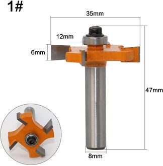 1Pc 8mm Schacht T Slot Frezen Met Top Lager Houtbewerking Frezen Cutters Voor Hout Rabbeting Bit Prijs nee 1