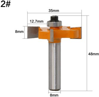 1Pc 8mm Schacht T Slot Frezen Met Top Lager Houtbewerking Frezen Cutters Voor Hout Rabbeting Bit Prijs nee 2