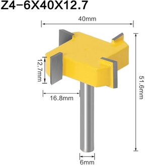 1Pc 8Mm Schacht T Type Voegwerk & Slotting Cutter Vier Flutle T-Track Hout Router Bit 12mm/12.7Mm Schacht Frees Voor Hout 6mm shank 4 teeth