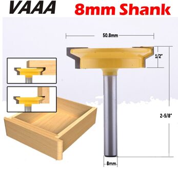 1Pc 8Mm Shank Straight Rail & Stile Router Bit Houtbewerking Beitel Frees Voor Houtbewerking Gereedschap 8mmShank