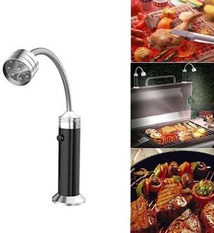 1Pc 9 Led Zaklamp Bbq Grill Licht Outdoor Super Heldere Magnetische Base Barbecue Lichten Zachte Buis Fakkel Verlichting Lamp