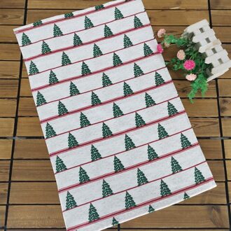 1Pc 9 Ontwerpen Gedrukt Thee Servet Katoen Theedoek Zachte Absorberende Keuken Schoonmaakdoekje 65X40Cm Winter kerstbomen ontwerp 9