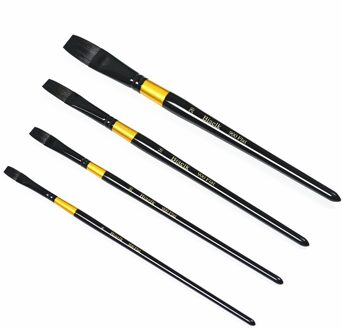 1Pc 900 Platte Eekhoorn Haar Houten Handvat Art Supplies Aquarel Kunstenaar Borstel Size16